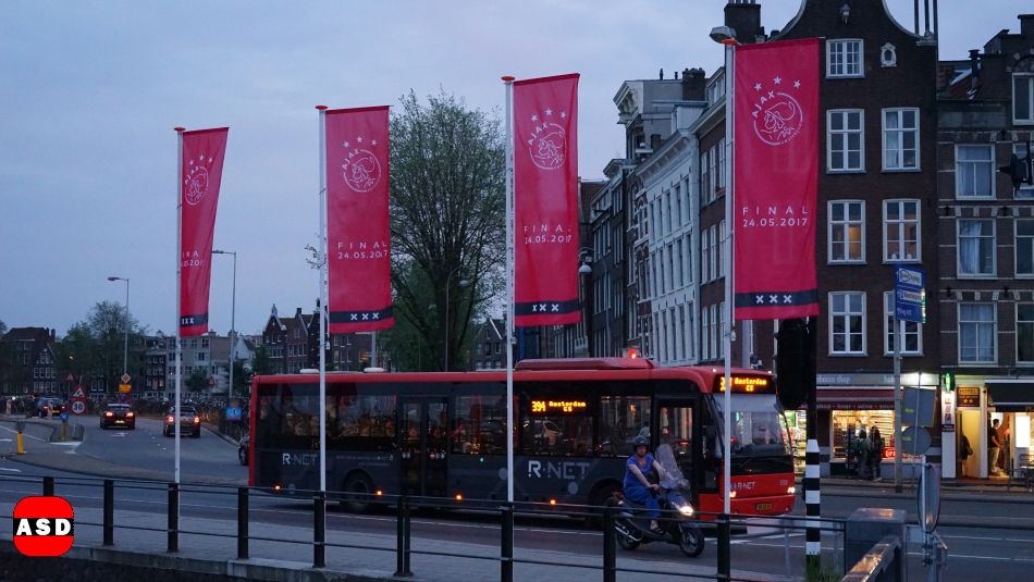 21 May 2017, Ajax-Manchester United Banners in the city Centre